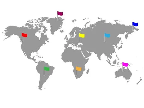 World map vector icon Stock Illustration