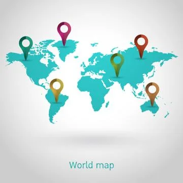 World map vector Stock Illustration
