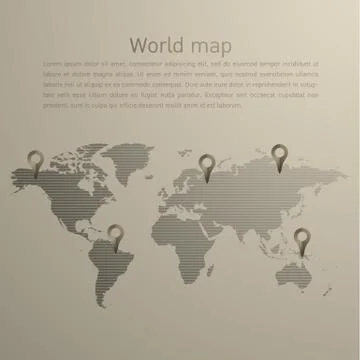 World map vector Illustrazione stock
