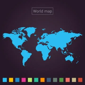 World map vector Stock Illustration