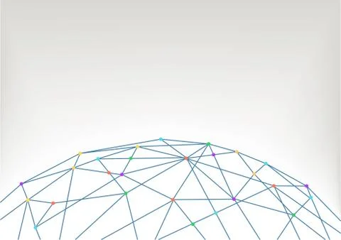 World map vector illustration background with polygons and lines Stock Illustration