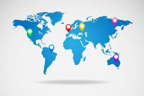 World map vector illustration Stock Illustration