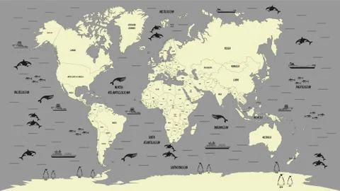 World map vector illustration Stock Illustration