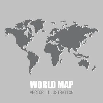 World map vector illustration isolated. Stock Illustration