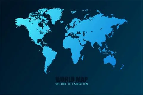 World map vector illustration isolated. Stock Illustration