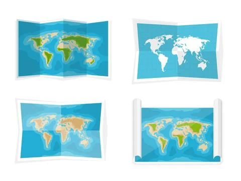 World map. Vector illustration. Navigation. Africa Antarctica Australia Eurasia Stock Illustration