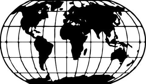 World map vector isolated on white background Stock Illustration