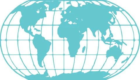 World map vector isolated on white background Stock Illustration