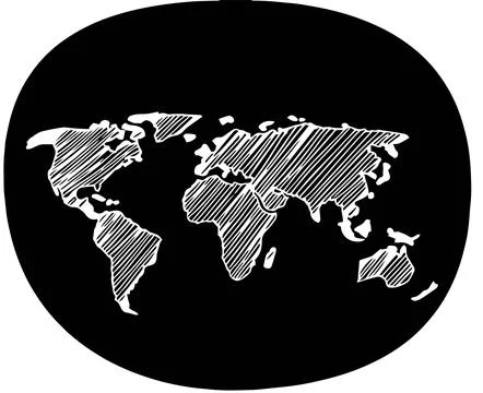 World map vector isolated on white background Stock Illustration