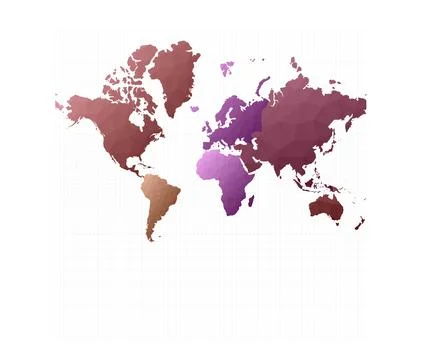 World map vector. Mercator projection. Tempting vector illustration. Stock Illustration