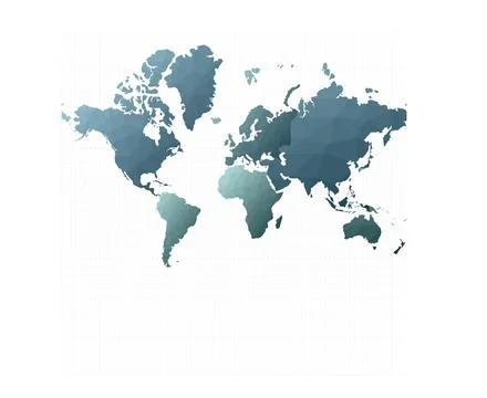World map vector. Mercator projection. Artistic vector illustration. Stock Illustration