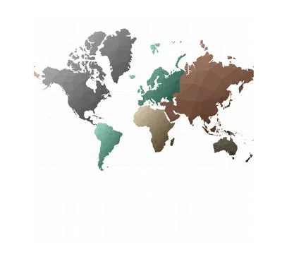 World map vector. Mercator projection. Exotic vector illustration. 写真素材