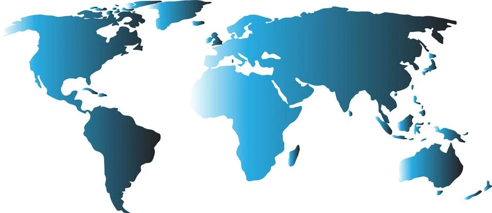 World map vector on white background Stock Illustration