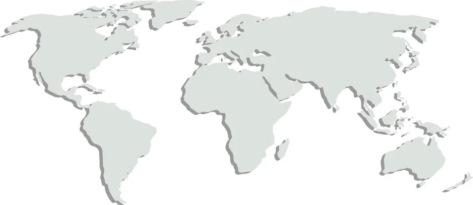 World map vector on white background Stock Illustration