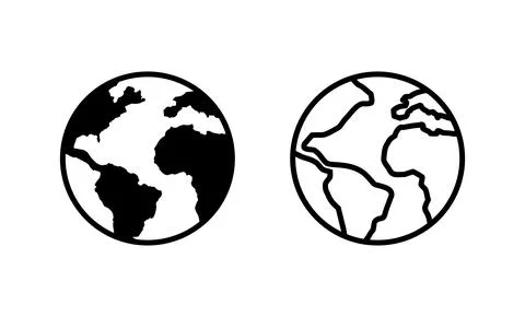World map vector. Worldmap sign and symbol. Globe icon Illustrazione stock
