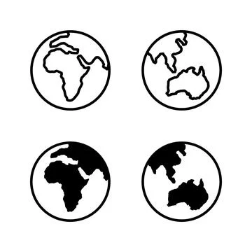 World map vector. Worldmap sign and symbol. Globe icon Stock Illustration
