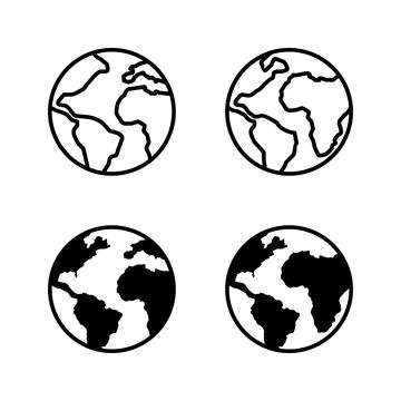 World map vector. Worldmap sign and symbol. Globe icon Stock Illustration
