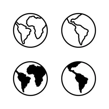 World map vector. Worldmap sign and symbol. Globe icon Stock Illustration