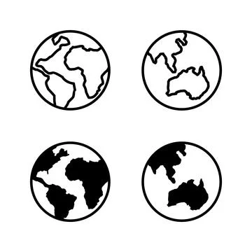 World map vector. Worldmap sign and symbol. Globe icon Stock Illustration