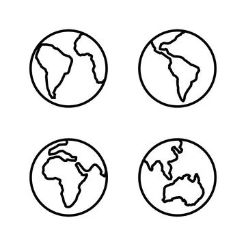 World map vector. Worldmap sign and symbol. Globe icon Illustrazione stock