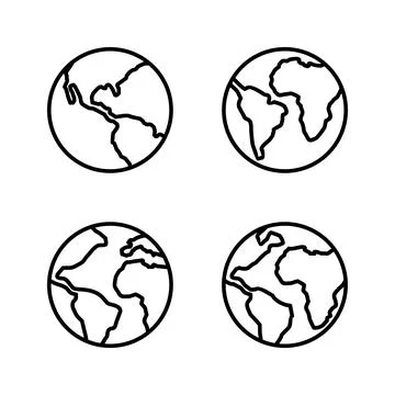 World map vector. Worldmap sign and symbol. Globe icon Illustrazione stock