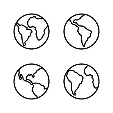 World map vector. Worldmap sign and symbol. Globe icon Illustrazione stock