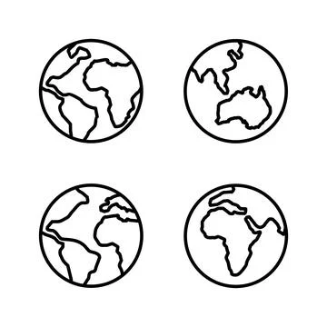 World map vector. Worldmap sign and symbol. Globe icon Stock Illustration