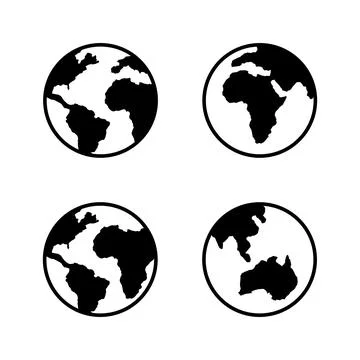 World map vector. Worldmap sign and symbol. Globe icon Illustrazione stock