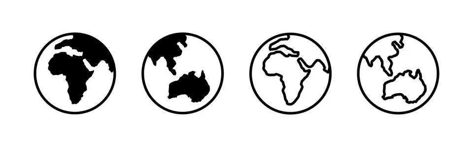 World map vector. Worldmap sign and symbol. Globe icon Illustrazione stock