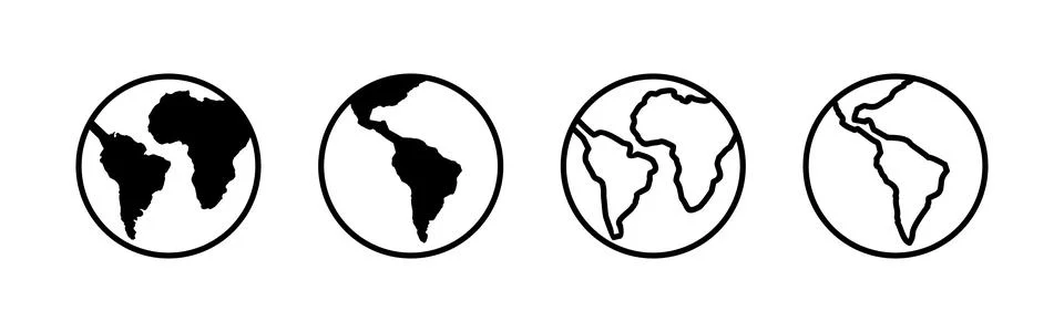 World map vector. Worldmap sign and symbol. Globe icon Stock Illustration