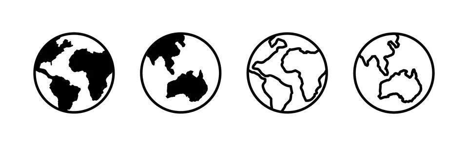 World map vector. Worldmap sign and symbol. Globe icon Illustrazione stock