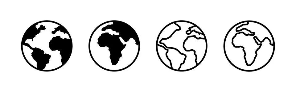 World map vector. Worldmap sign and symbol. Globe icon 스톡 일러스트