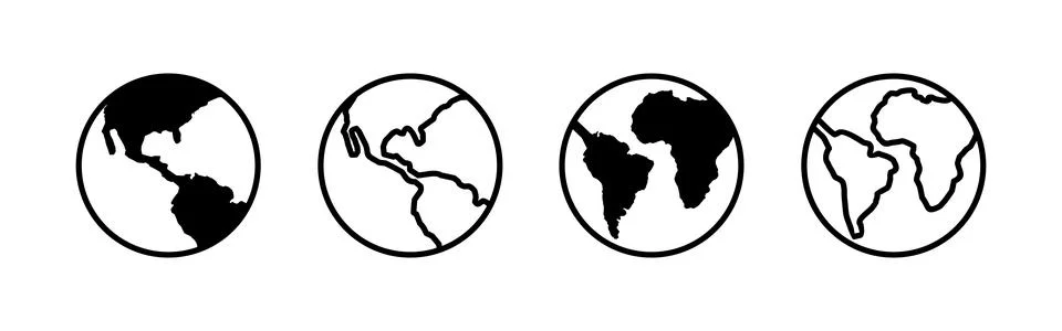 World map vector. Worldmap sign and symbol. Globe icon Illustrazione stock