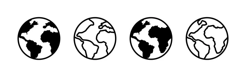 World map vector. Worldmap sign and symbol. Globe icon 스톡 일러스트