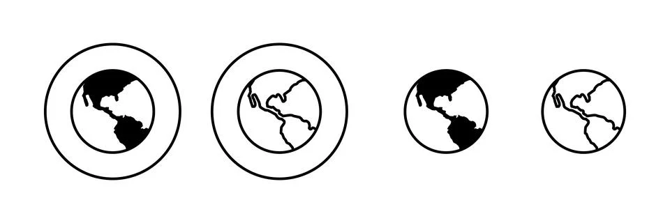 World map vector. Worldmap sign and symbol. Globe icon Illustrazione stock