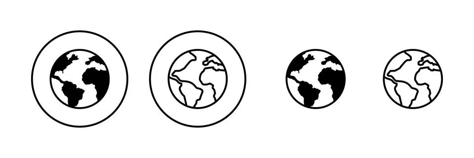 World map vector. Worldmap sign and symbol. Globe icon Stock Illustration