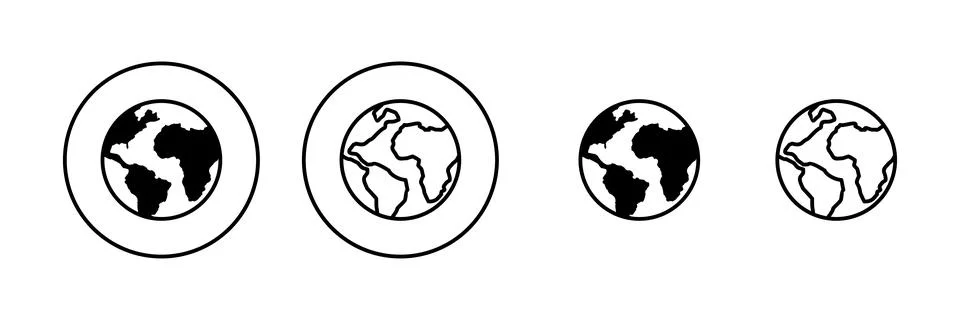 World map vector. Worldmap sign and symbol. Globe icon Illustrazione stock