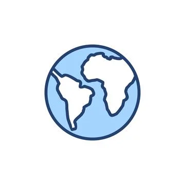 World map vector. Worldmap sign and symbol. Globe icon Illustrazione stock