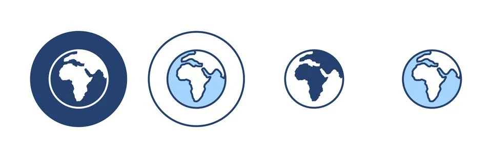 World map vector. Worldmap sign and symbol. Globe icon Illustrazione stock