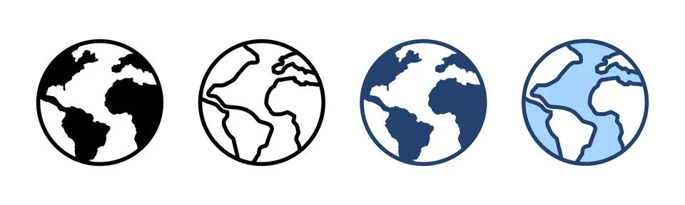 World map vector. Worldmap sign and symbol. Globe icon 스톡 일러스트