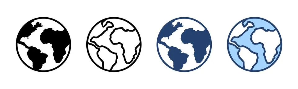 World map vector. Worldmap sign and symbol. Globe icon Illustrazione stock