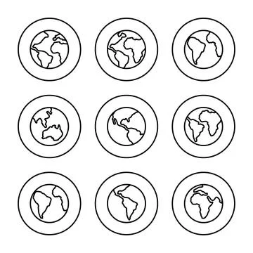 World map vector. Worldmap sign and symbol. Globe icon Illustrazione stock