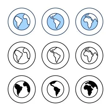 World map vector. Worldmap sign and symbol. Globe icon イラスト素材