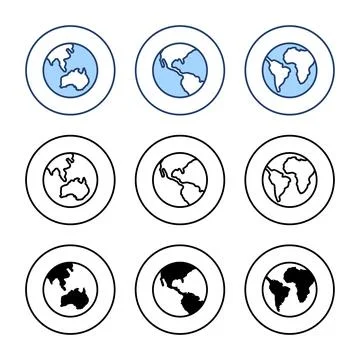 World map vector. Worldmap sign and symbol. Globe icon Stock Illustration