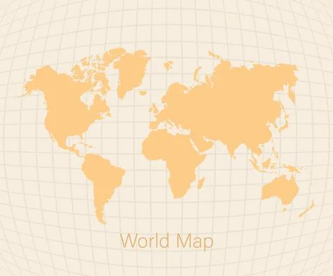 World map in vintage style, vector illustration Stock Illustration