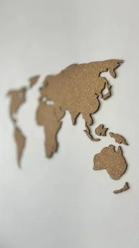 World Map on the Wall Фото