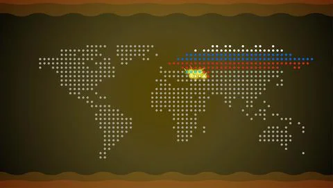 World Map Of The War Between Russia And Ukraine Stock Illustration