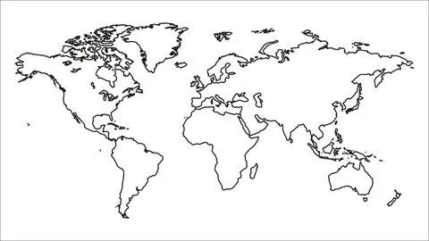 World Map white solid on isolated background 스톡 일러스트