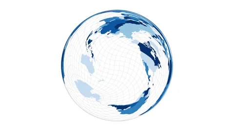 World Map. Wiechel projection. Loopable rotating map of the world. Creative f... Stock Footage 229515960