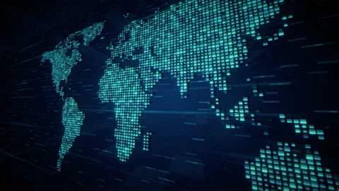 World map.Broadcast design. Stock Footage 136279845